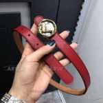 AAA Replica Cheap Fendi Women's Belt - Red Leather With Gold Buckle
